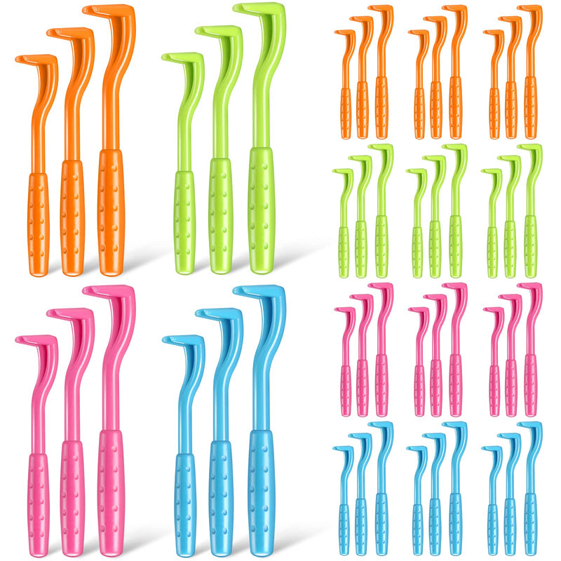 Kittmip 48 Pack Tick Removal Tool Tick Remover for Dogs, Cats and Humans Plastic Tick Puller Tick Grabber, 3 Sizes (Green, Rose Red, Orange, Blue)