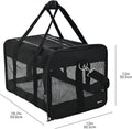 Amazon Basics Airline Approved Soft-Sided Mesh Pet Travel Carrier with Shoulder Strap, Removable Washable Fleece Pad, Top Opening, Ventilation for Dog, Cat, up to 22 pounds, 19.7Lx12Wx12H in., Black