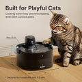 Cordless Cat Water Fountain, Battery Operated, Black, 78oz/2.3L