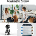 Chpuss Indoor Camera Robot, 2k 5g/2.4ghz WiFi Pet Robot Cam with Phone App EseeCloud, 360 PTZ Nanny Cam Dog Cam with Audio/Video, Spy Camera 2-Way Audio Motion Tracking 7/24 Night Vision