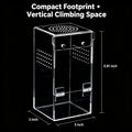 Jumping Spider Enclosure,Clear Acrylic,Pre-Assembled,3x3x5.9inch