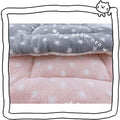 MANSHU Small Animal Plush Bed, Bunny Bed, for Bunny, Squirrel, Hedgehog, Pink and Gray 2Pcs.