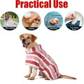 Dog Bathrobe, Quick-Dry Striped Drying Robe