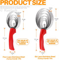 2pcs Reversible Stainless Steel Curry Comb Horse Brush 4 Rings and 6 Rings with Soft Touch Grip Metal Curry Brush for Co