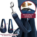 artisome Pet Dog Sling Carrier for 3-10 lbs pet,Dog Purse Pouch,Dog Satchel,Reversible unadjustable Strap Travel Hand-Free Safe Bag Small Puppy Backpack (Dark Blue)