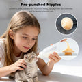Newborn Pet Feeding Kit, 100ml Small Animal Nursing Bottle with BPA-Free Nipple, Oral Syringe, Measuring Cup & Cleaning 