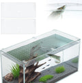 Colingmill 2 Pcs Aquarium Acrylic Glass Canopy Set Cuttable Aquarium Fish Tank Cover, Anti-Jump Net with Clips,29 x 12 I