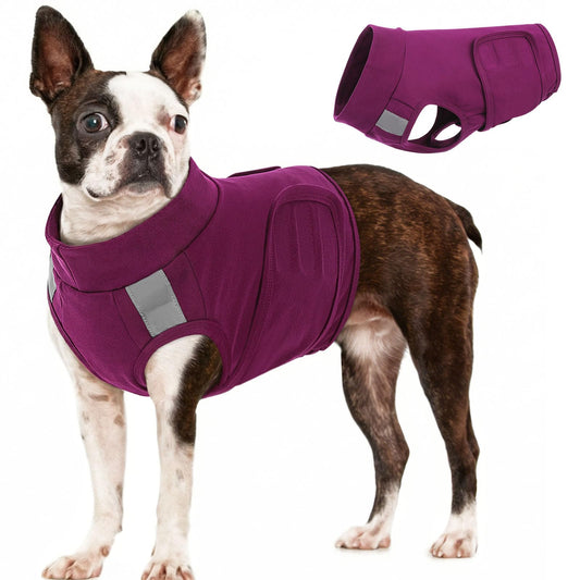 KOESON Reflective Dog Anxiety Vest, Adjustable & Breathable Thunder Jacket for Dogs, Lightweight & Soft Calming Vest for Dogs, Stress Relief Dog Compression Shirt for Thunder, Fireworks, Separation