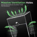 Acrylic Jumping Spider Enclosure, Secure Front Opening Door, 4x4x8 inch, Ventilated Habitat for Tarantulas, Mantis, Herm