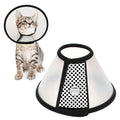 Depets Adjustable Recovery Pet Cone E-Collar for Cats Kittens Rabbits, Plastic Elizabeth Protective Collar Wound Healing Practical Neck Cover, Neck Girth 6.1 in