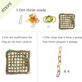 MUYG Bird Seagrass Mat,Natural Sea-Weed Woven Parrot Hammock Swing Mats Birds Foraging Wall Colorful Chewing Toy Lovebird Movable Hanging Hammocks Rocking Toys Parakeets Climbing Pad