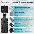 25W Aquarium Heater, Adjustable Small Fish Tank Heater, with Digital Display, Overheat Protection & Dry Run Protection, 