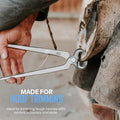 Equine Care Spring Loaded Hoof Nippers for Horses, 12 Inch, One-Handed