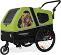 DOGGYHUT® S-Line XL Pet Bike Trailer & Stroller for Large Dogs Up to 100 lbs, Folding Dog Cart with Shock-Absorbing Susp
