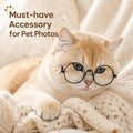 Pet Round Sunglasses,Retro Metal Frame Fashion Glasses,Cute Photo Prop Eyewear for Small Medium Dogs and Cats,Party Holi