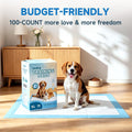 Super Absorbent Leakproof Disposable Dog Pee Pads, 100 Count