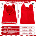 Clysee Winter Dog Hats Quiet Ears for Dogs Ear Muffs Pet Neck Warmer Scarf Hoodie Noise Protection Cover Beanie Head Wrap Costume for Pet Dog Cats(Red,M)