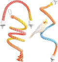 BNOSDM Bird Rope Perch 3 PCS Parakeet Climbing Toys Bendable Swing