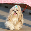Chumia 100 Pcs Dog Hair Bows with Rubber Band for Small Dogs Puppy Hair Accessories Grooming Bows Pet Bowknot for Cat Poodle Shih Tzu(Classic)