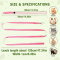 Adjustable Rabbit Harness and Leash Set, 4 Pcs Rabbit Leash