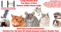 Large Two Full Story Deluxe Double Unit Small Animal Critters Rolling Cage