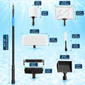 AquaMiracle 6 in 1 Aquarium Cleaning Tool Kit Fish Tank Cleaning Kit for 20-160 Gallon Tank with Telescopic Long Handle,