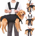 Dog Backpack Carrier Lift Harness - Emergency Sling Carry with Adjustable Straps & Lifting Handle, Help Support Full Bod