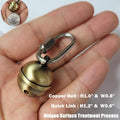 PILHCY 2 Extra Loud Dog and Cat Bells, Heavy Duty Copper Collar Bell with Quick Link for Pet Tracking