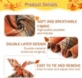 Vivifying Fall Dog Bandana, 2 Pack Plaid Dog Scarf with Tassels Edges, L