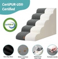 COZY KISS Dog Stairs for Small Dog 22.6" H, 5 Step Pet Ramp for Bed