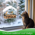 Outdoor Window Bird Feeder for Cats Viewing - Clear Bird Feeder with Strong Suction Cup, Cat Perch Accessories for Entertaining Watching, S