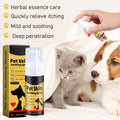 Wanban 2pc Pet Skin Treatment Spray for Dogs and Cats - Nature Soothing Solution for Itchy Skin, Reduces Scratching - Ca