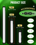 T5 UVB Reptile Light Fixture HO UVB Bulb Lighting Combo Kit 24W Reptile Light Bar Terrarium Hood 10.0 UVB Light Bulb Flu