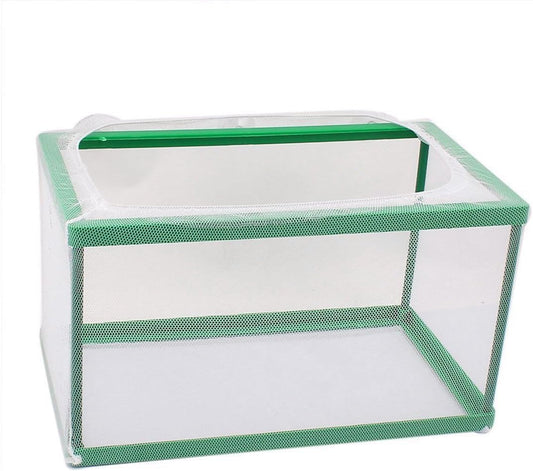 XMHF Nylon Mesh Fish Fry Hatchery Breeder Box Separation Net White Green