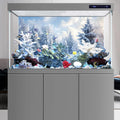 Fish Tank Background 36x18 Inch Winter Snow Scene Aquarium Decor Backdrop
