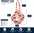 2-Pack Portable Poultry Walking Sling Bag, Cute Farm Animal Print Chicken Carrier Apron, Hands-Free Hen Outdoor Travel C