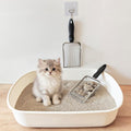 ISYOKE 2Pcs Cat Litter Scoop Metal Stainless Steel Mesh Kitty Litter Scoop with Hook, Cat Scooper for Litter Box, Filter Small Pieces Quickly, Easy to Clean and Durable (3mm/5mm Mesh)