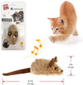 Gigwi Interactive Cat Toy Mouse, Moving Automatic Cat Toys Mice Electronic with Furry Tail, Automatic Squeaky Cat Toys f