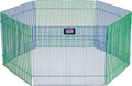 MidWest Homes for Pets Small Animal Pet Playpen/Exercise Pen, Blue and Green,1 Count (Pack of 1), Small Animal Playpen.