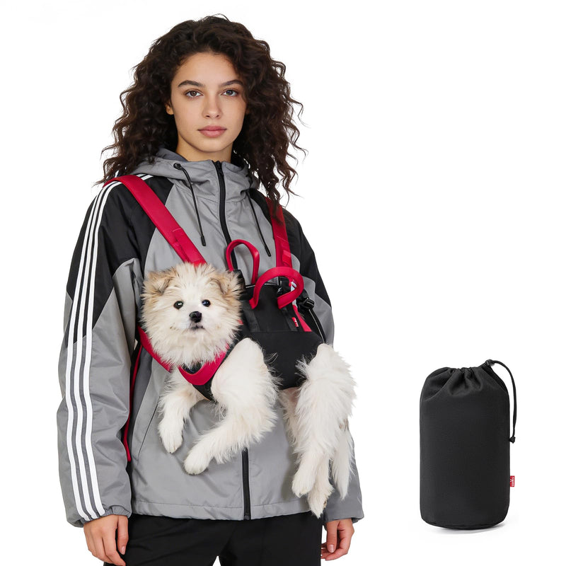 Wakytu Dog Emergency Rescue Sling - Lightweight Packable Lift Harness with Handle - Safe Transport for Small Medium Dogs - Ideal for Hiking Skiing（8.5-17.5lbs）
