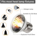 Reptile Heat Lamp, UVA UVB Heat Lamp Bulbs, E26 Turtle Heat Lamp Bulbs 50W 4Pack, Basking Light for Bearded Dragon, Liza