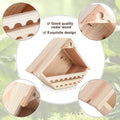 DoubleFill 1 Pcs Cedar Dove Nesting Box Bird House Outdoor Wood Triangular Opening Bird Box House for Doves Nesting and Roosting Platform Garden Decoration
