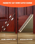 Cat Corner Door Hinge Kit, Interior Pet Flap Magnetic Locking DIY