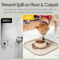 Pet Feeding Mat, Waterproof Anti-Slip Placemats for Dog Cat Bowl Silicone Pet Food Mat, Raised Edge Prevent Spills on Fl