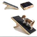 Tropiczest 2026 Upgraded Adjustable Dog Ramp for Bed, Sofa & Couch Stairs 4 Adjustable Height from 10" to 18" Foldable Portable Pet Ramp for Car Heavy Duty Pet Steps with Non-Slip Surface
