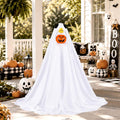 Halloween Ghost Goose Outfit Porch Goose Outfits Lawn Goose Clothes, Fits 23" Cement Plastic Goose Statue for Outdoor Ga