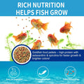 Dylan's cabin Floating Goldfish Food Pellets 12oz - Pond Fish Food Growth Formula with Krill Spirulina Color Enhancing f