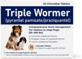 Dewormer for Dogs, Pyrantel Pamoate & Praziquantel, 20 Chewables