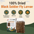 Natural Black Soldier Fly Larvae for Chickens, 85X More Calcium Than Mealworms-High Protein Grub Food Chicken Treats for