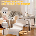 Dog Window Perch with Removable Stairs, Cat Window Seat with Cushioned Platform, Non-Slip Bedside Foam Pet Bed for Cats 